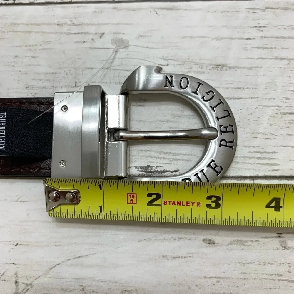 True Religion Horseshoe Harness Reversible Belt Black/Brown